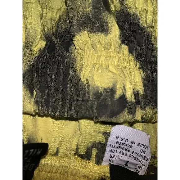 DRESS TO KILL by Jane Mohr Wide-Leg Harem Pants & Blouse Yellow & Black Size 1 - Picture 9 of 10